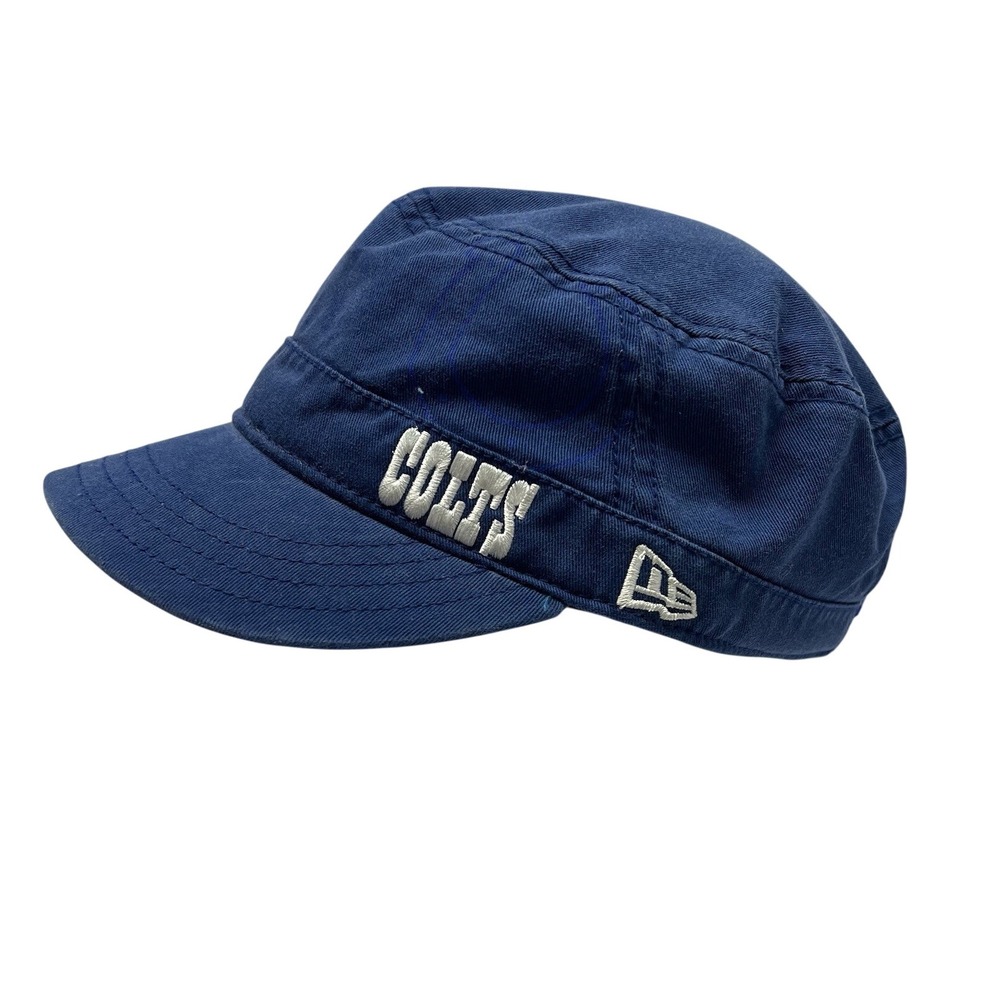 New Era Indianapolis Colts Cadet Hat Mens OSFM Blue NFL Military Cap Adjustable